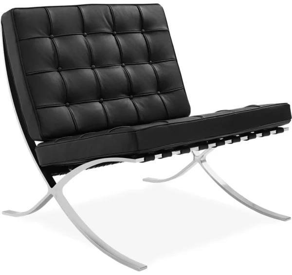 Premium Barcelona Chair Black – Mies Van Der Rohe Replica