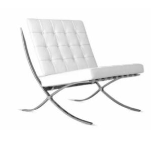 Premium Barcelona Chair White – Mies Van Der Rohe Replica